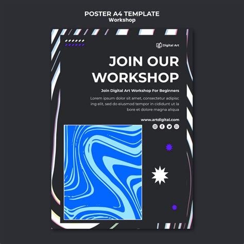 Free PSD | Workshop poster template