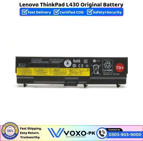 Lenovo ThinkPad L430 Original Battery Price In Pakistan | 2024 QC ...