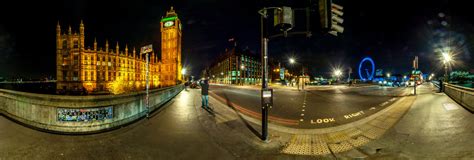 Big Ben. Nightview from Westminster Bridge 360 Panorama | 360Cities