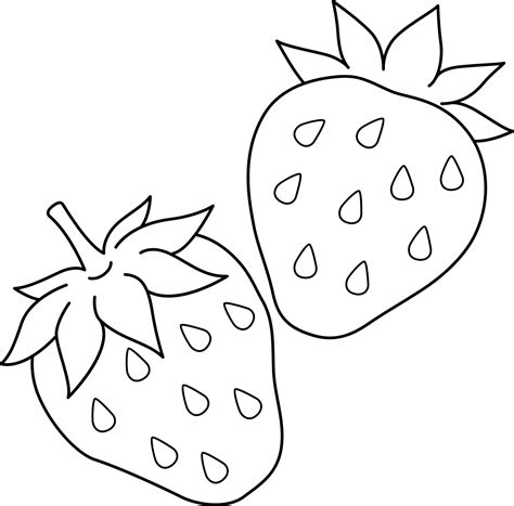 Strawberry Fruit Isolated Coloring Page for Kids 11487099 Vector Art at Vecteezy