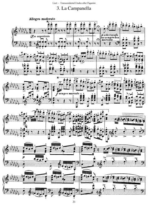 S.140 Etude No. 3 (Campanella) free sheet music by Liszt | Pianoshelf