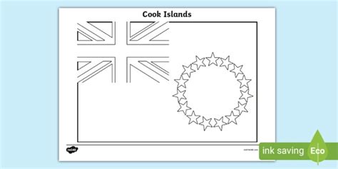 FREE! - Cook Islands Flag Colouring Sheet (teacher made)