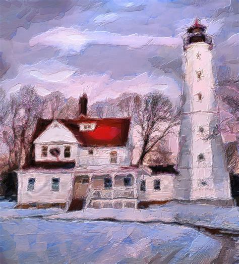 Winter Lighthouse. | Painting, Digital painting, Art painting