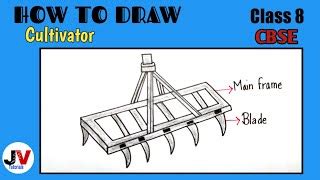 cultivator diagram|how to draw cultivator|cultivator dr... | Doovi