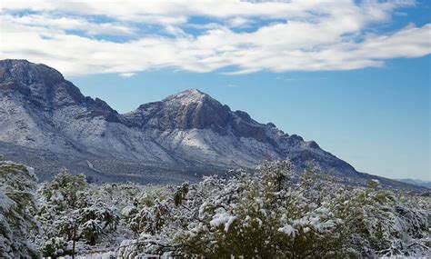 Snow-Covered Catalina Mountains Photograph by Michael Moriarty - Pixels