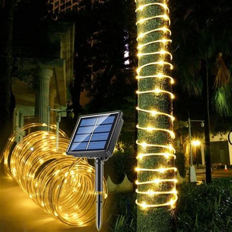 solar string lights Waterproof Outdoor LED Fairy Light Tube Party ...