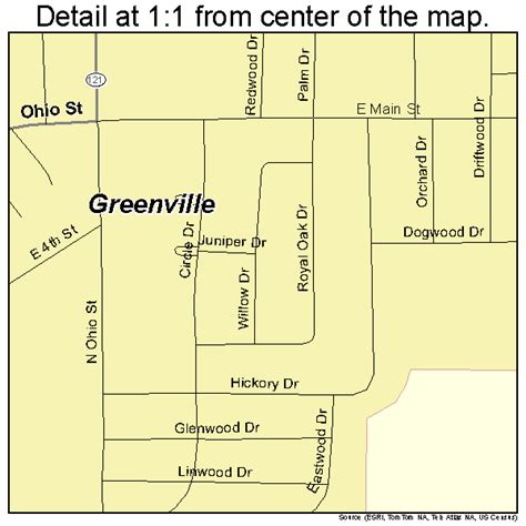 Greenville Ohio Street Map 3932340