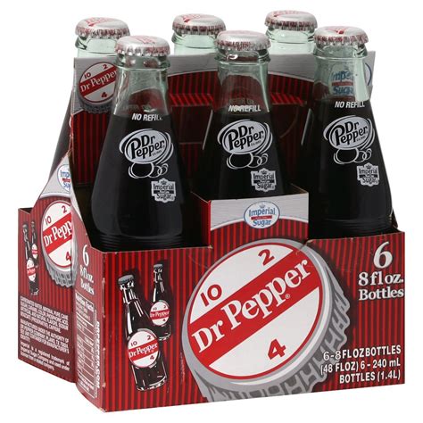 Dr Pepper Soda Made with Sugar 8 oz Glass Bottles - Shop Soda at H-E-B