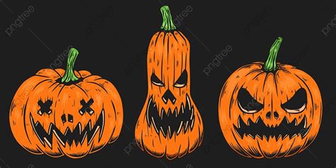 Gambar Kumpulan Ilustrasi Labu Halloween Yang Menakutkan, Menyeramkan, Tradisional ...