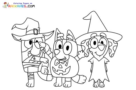 Bluey Halloween Coloring Pages