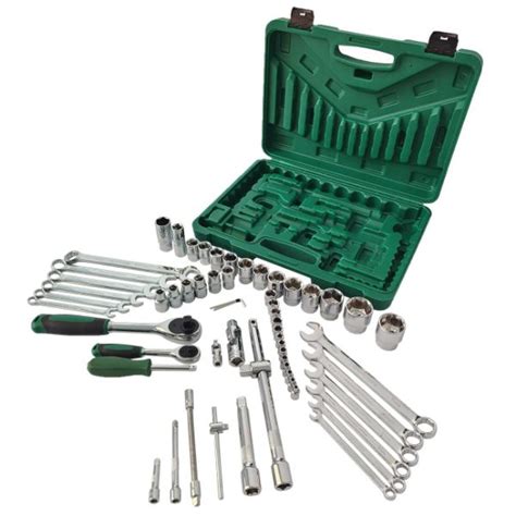 Dropship 61-Piece Mechanics Tool Set, 1/2" & 1/4" Socket Tool Set ...