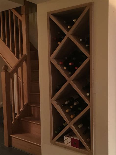 Wooden Wall built-in Wine rack | Built in wine rack, Home wine bar ...