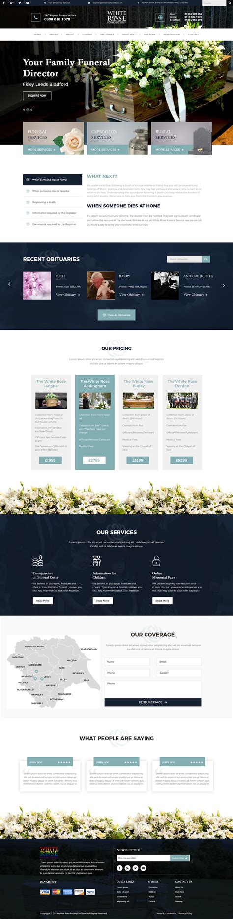 White Rose Funeral Services on Behance