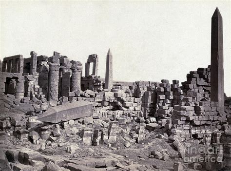 Karnak, Grand Temple Obelisks, 19th Photograph by Science Source - Fine ...