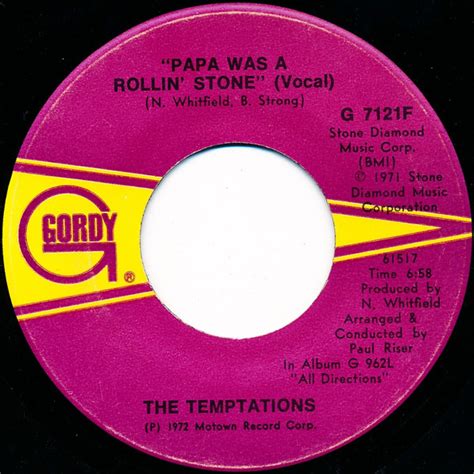 The Temptations - Papa Was A Rollin' Stone | Discogs