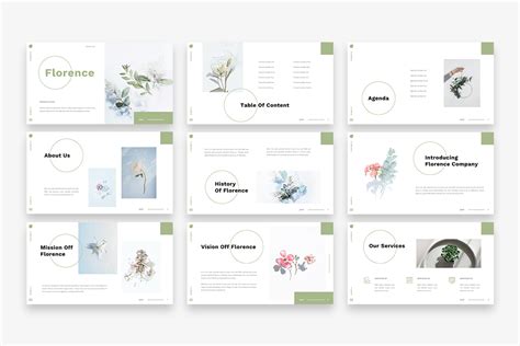 Florence - Minimalist Flower Plant PowerPoint Template, Presentation ...