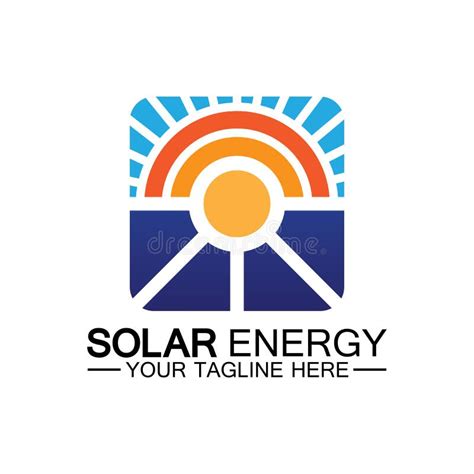 Solar Energy Logo Design Vector Template Stock Vector - Illustration of ...