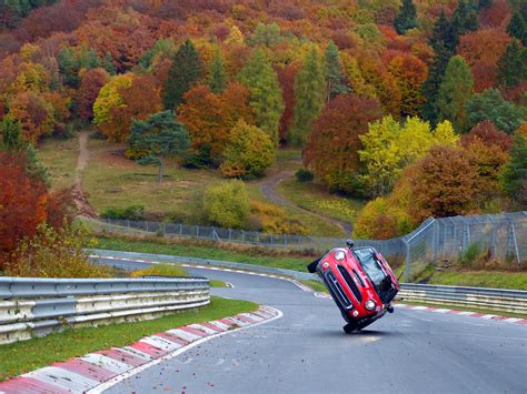 Watch this Crazy Footage of a Mini Lapping Nurburgring On Two Wheels - Maxim