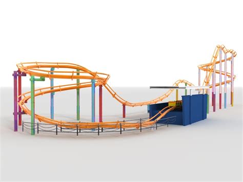 roller coaster 3d model