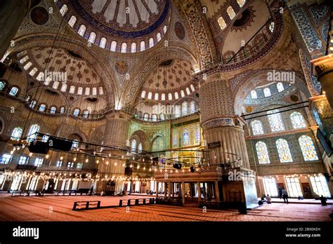 Interior view from the Blue Mosque, Sultanahmed Mosque built by Sultan Ahmed. Istanbul Stock ...