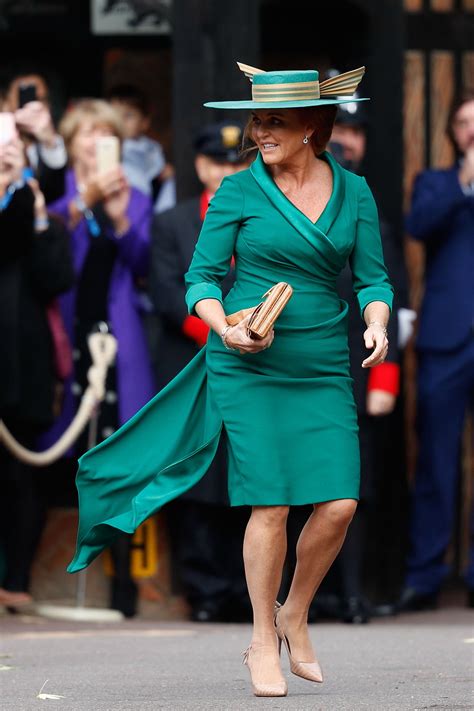 Sarah the Duchess of York wears green to the royal wedding | Tatler