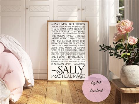 Sally's Letter Practical Magic Quote Typography Print - Etsy