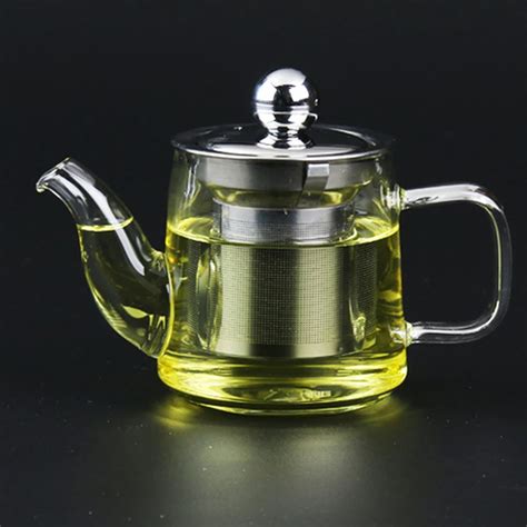 Mini Small 170ml Heat resistant Glass Teapot with Stainless Steel ...