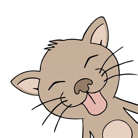 Cat Tongue Out Stock Illustrations – 284 Cat Tongue Out Stock ...