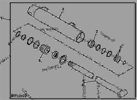 STABILIZER CYLINDER - BACKHOE John Deere 47 - BACKHOE - 46, 47, 48, 375 ...