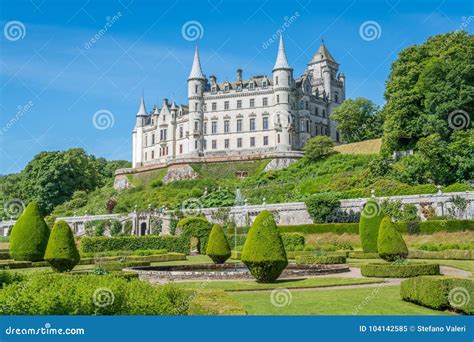 Dunrobin Castle in a Sunny Day, Sutherland County, Scotland. Stock ...