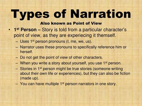 PPT - Identifying the Elements of Literature: Narration/Point of View PowerPoint Presentation ...