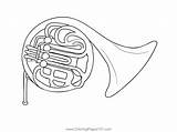 Yamaha French Horn Tuba Coloring Page For Kids  Free Printable sketch template