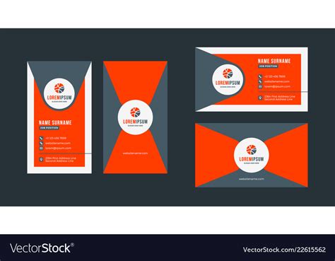 Double-sided creative business card template Vector Image