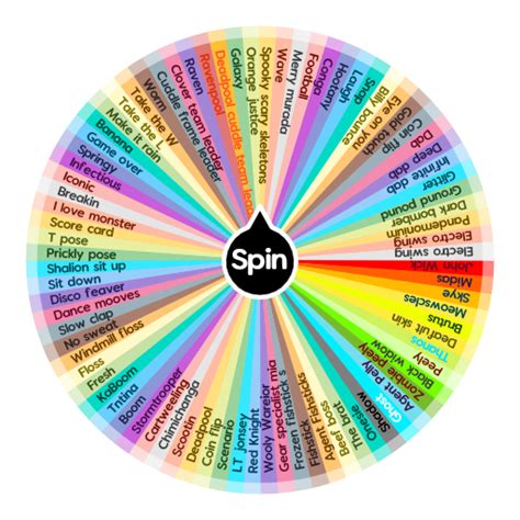 Fortnite Emote wheel + skins!! | Spin The Wheel App