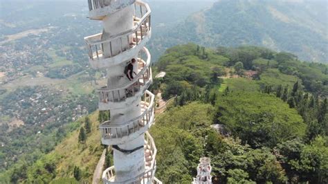 Man Climbs the Stairs on Ambuluwawa Tower, Stock Footage | VideoHive