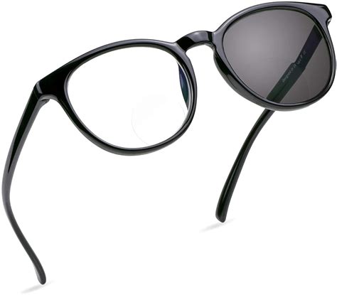 LifeArt Bifocal Reading Glasses, Transition Photochromic Dark Grey Sunglasses, Oval Frame ...