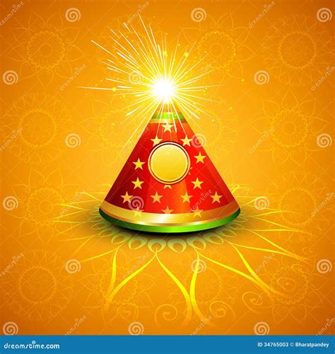 Vector Celebration Glowing Diwali Cracker Stock Photos - Image: 34765003