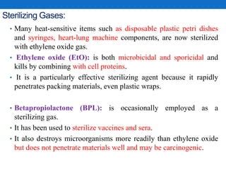 Physical and chemical control of microorganisms