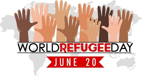 World Refugee Day banner with many different colour hands 2871090 Vector Art at Vecteezy