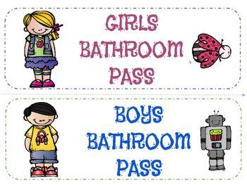 Bathroom Passes! FREEBIE | Bathroom pass, Kids clipart, Printable preschool worksheets