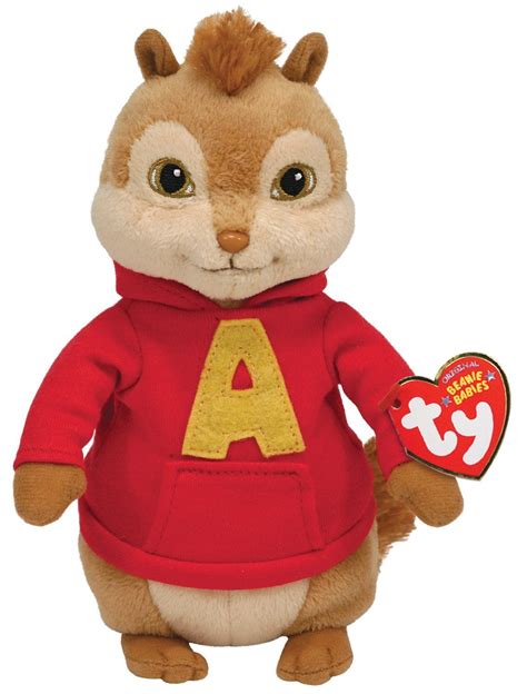 New Ty Beanie Babies Alvin, Alvin and the Chipmunks Plush Stuffed ...