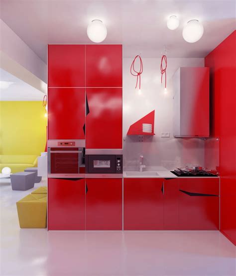 Modern Red Kitchen Units Furniture Set - Interior Design Ideas