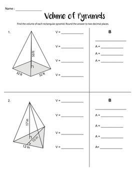 Volume of Pyramids Guided Practice (7.9A) | Worksheets, Math and Teaching ideas