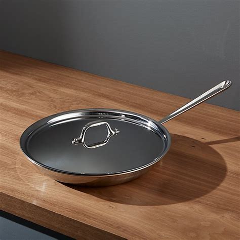 All-Clad ® Stainless 12" Fry Pan with Lid | Crate and Barrel