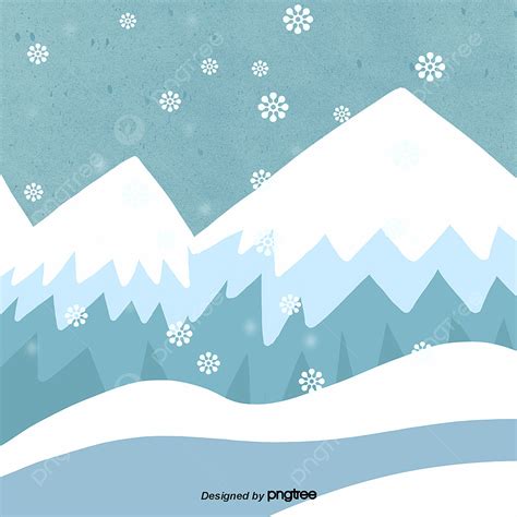 Winter Snow White Transparent, Cartoon Winter Snow Snow Mountain Background, Winter, Cartoon ...