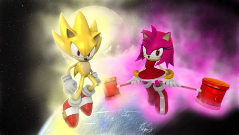 Super Sonic and Super Amy by Nictrain123 on DeviantArt