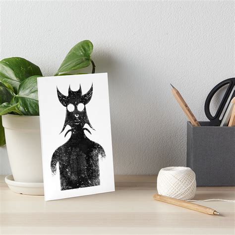 "devil black and white illustration" Art Board Print for Sale by ...