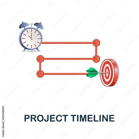 Project Timeline icon. 3d illustration from project development ...