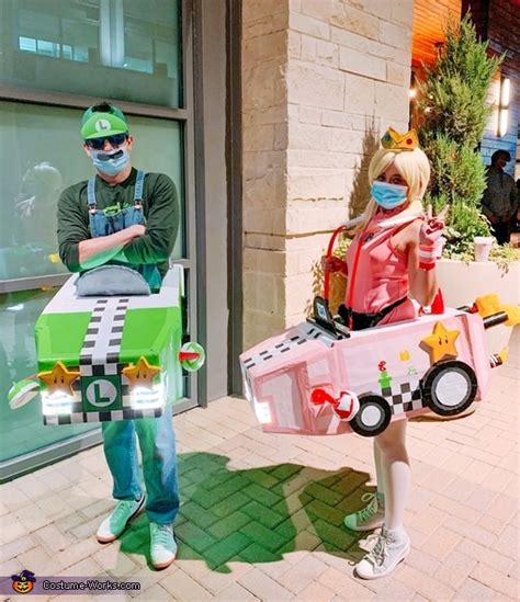 Luigi and Princess Peach Mario Kart Costume