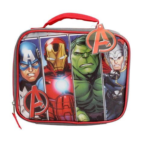 Marvel - Lunch Bag - Marvel - Avengers Iron Man. Hulk, Thor & Captain America New 69331 ...